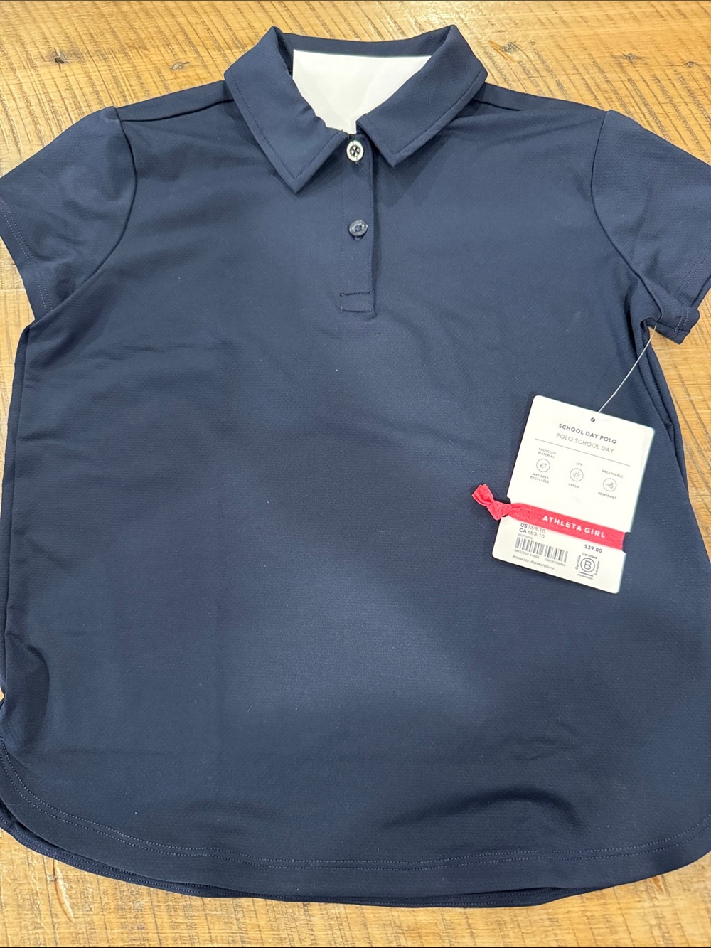 Athleta Girls Navy School Polo